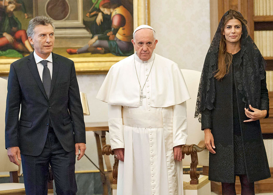 Pope Francis meets President Mauricio Macri